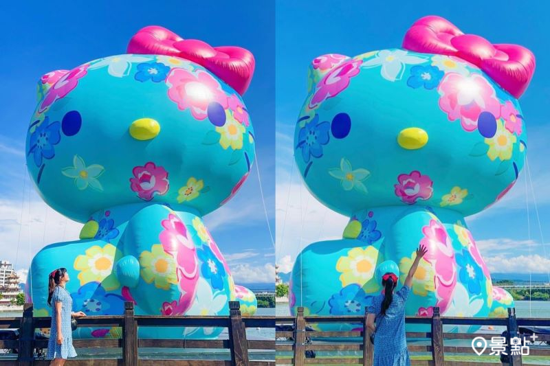 16米Hello Kitty水上大公仔是2023桃園地景藝術節的必拍亮點。（圖／s4752147，以下同）