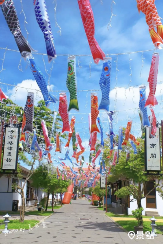 桂花巷藝術村內日式建築與造景。