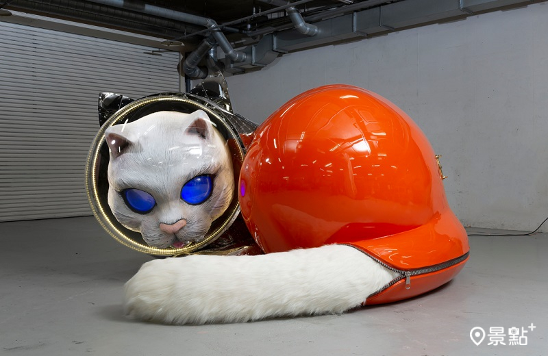 日本當代藝術家矢延憲司作品－「大阪三寶」之一的「船貓」來台展出。(圖／屏東縣政府，以下同）