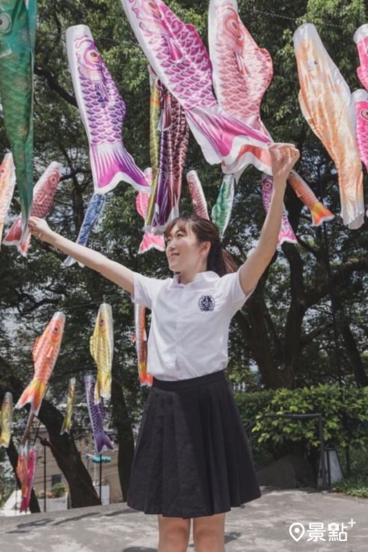 桃園神社的夏季鯉魚旗造景已撤換。（圖／ifly0503）