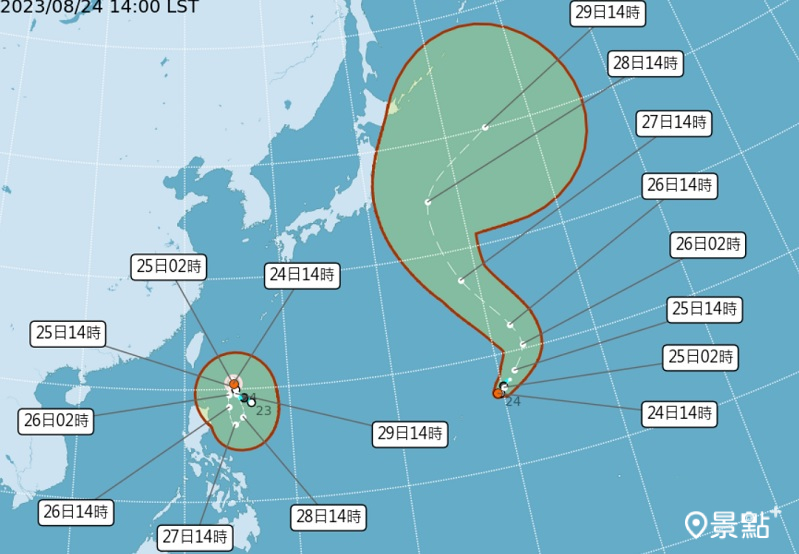 第9號颱風蘇拉颱風生成！另一熱帶性低氣壓TD11等著接力發展為颱風