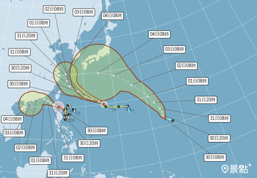 蘇拉颱風增強為強颱！第12號颱風鴻雁恐緊接著生成