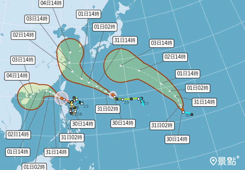 蘇拉颱風午夜前解除陸警！鴻雁颱風估今晚生成 苗栗高溫飆40度外圍環流影響有大雨