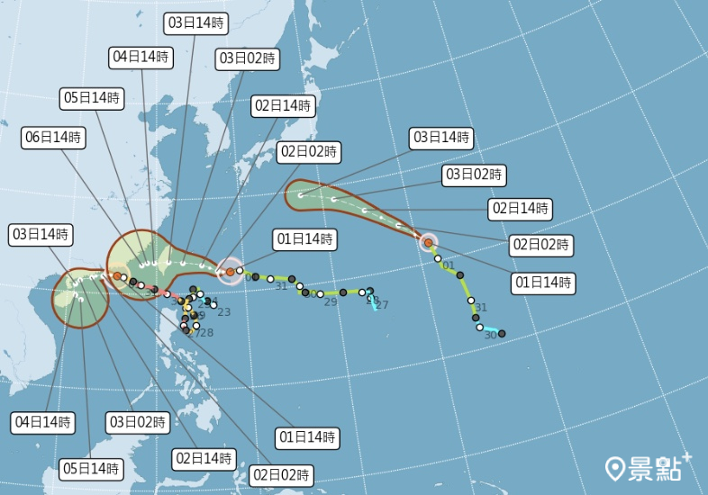 海葵颱風速度減慢恐有滯留現象！路線再南修估自花蓮登陸