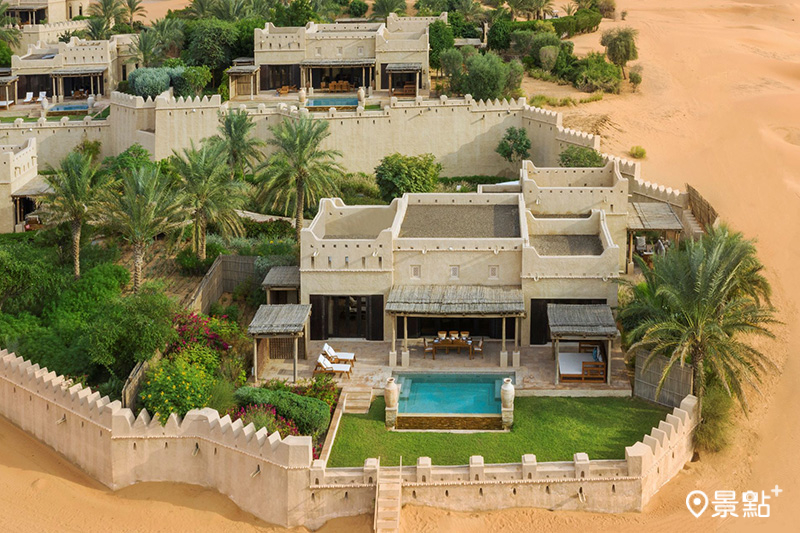 「蓋斯爾奧薩拉·安納塔拉沙漠度假酒店」近期推出放空專屬頂級別墅住宿專案。（圖／安納塔拉酒店，以下同）