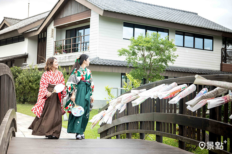 入住換穿全新服飾體驗Hakama文青袴(價值$899人)，暢遊日式主題園區打卡拍照，不用出國也能感受濃厚日本氛圍。