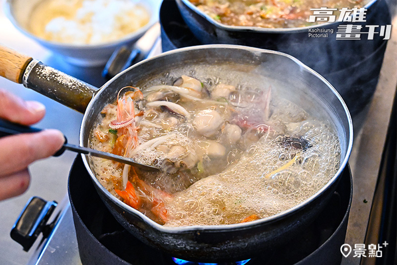 每一碗海鮮飯湯都是新鮮現煮。