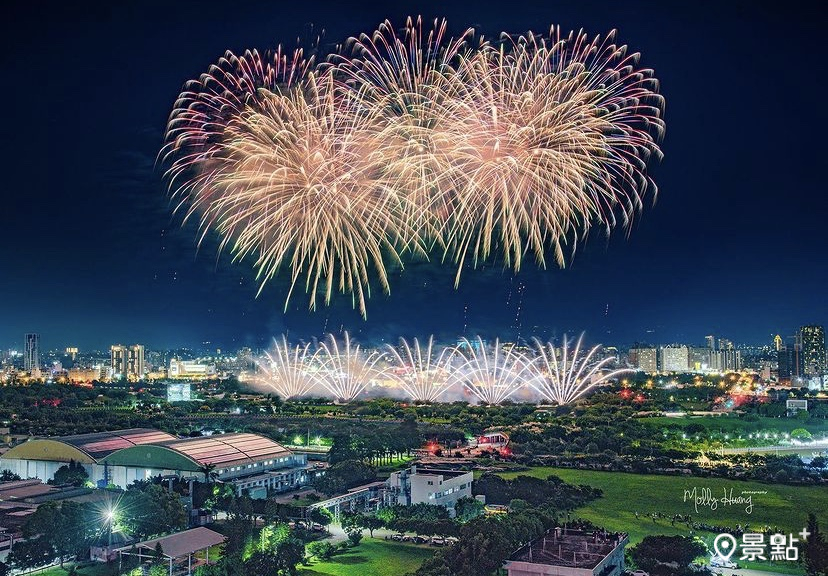 2023國慶焰火在台中中央公園盛大舉辦。（圖 / molly888666，以下同）