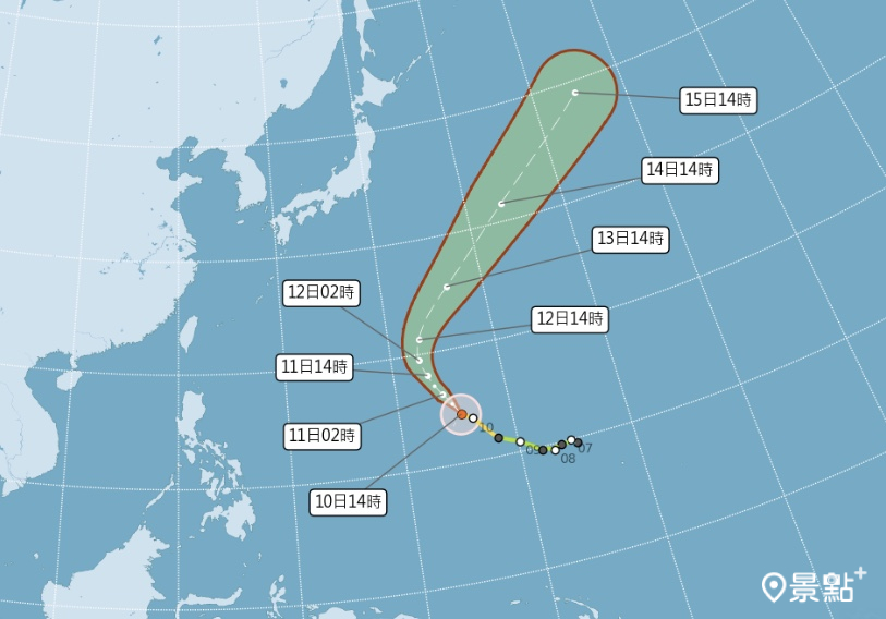 中颱布拉萬颱風持續北上！東北季風影響天氣不穩定出門帶傘