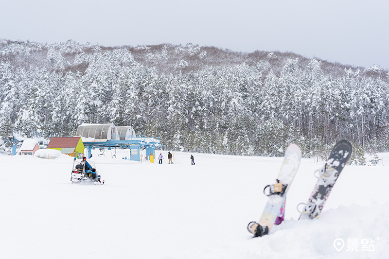 在YAWATA HIGHLAND191 RESORT的樹林間探險，感受玩雪樂趣。