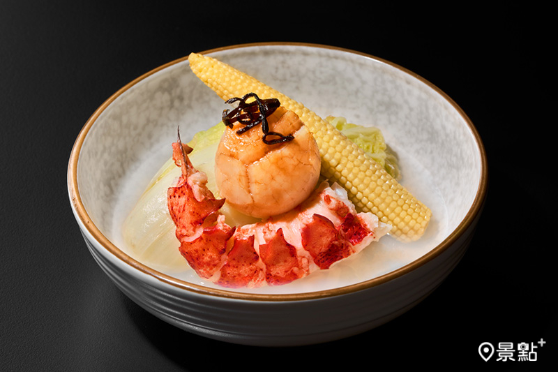 第一食北海道生食干貝龍蝦御碗。