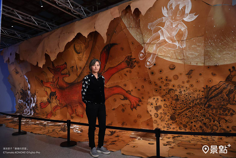 《THE哆啦A夢展》自12月16日起正式登台開展，藝術家鴻池朋子展前現身現場分享創作理念。（圖／聯合數位文創，以下同）