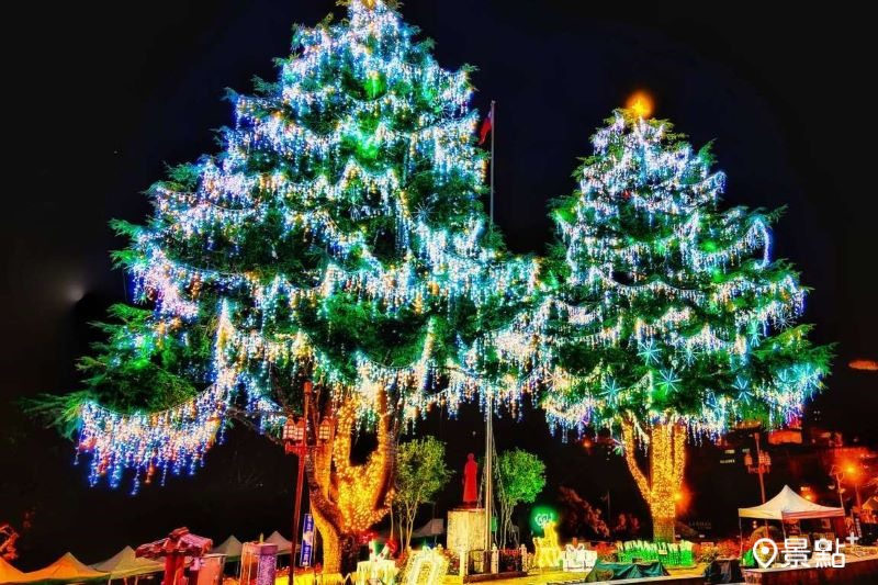 2023山谷燈光節全台海拔最高雪松聖誕樹。（圖／交通部觀光署參山國家風景區管理處）