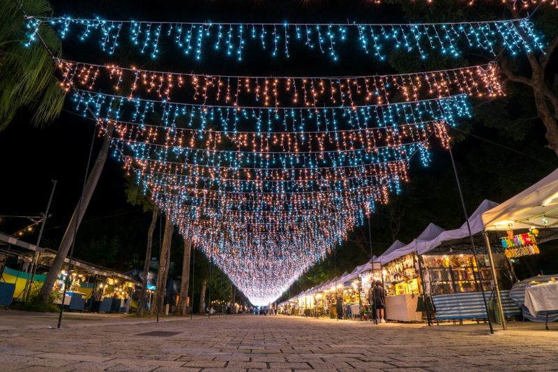 鐵花燈の祭200公尺「冰晶雪世界」展區。（圖／台東縣交觀處）