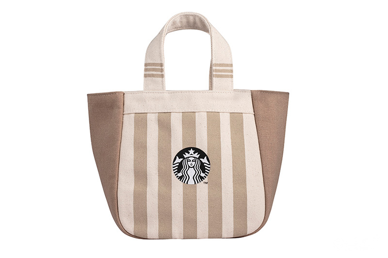 咖啡條紋女神提袋，售價$550。