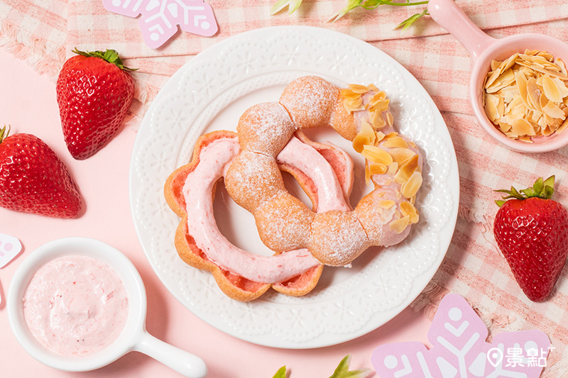 草莓奶霜波堤。（圖／Mister Donut，以下同）