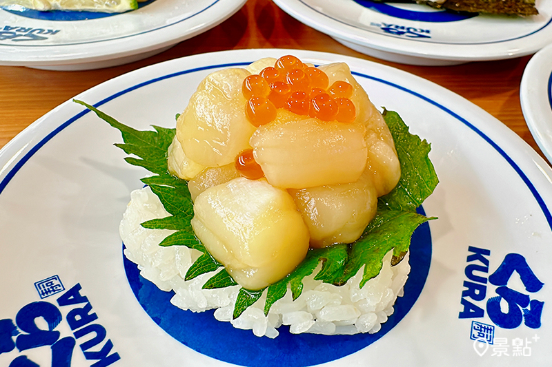 豪華盛的滿滿小貝柱握壽司。