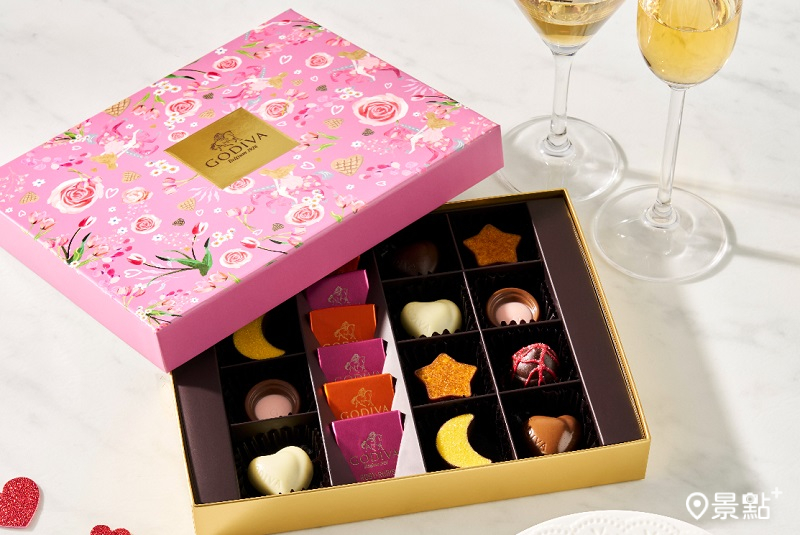  GODIVA情人節巧克力禮盒18顆裝(NT$2,690)。