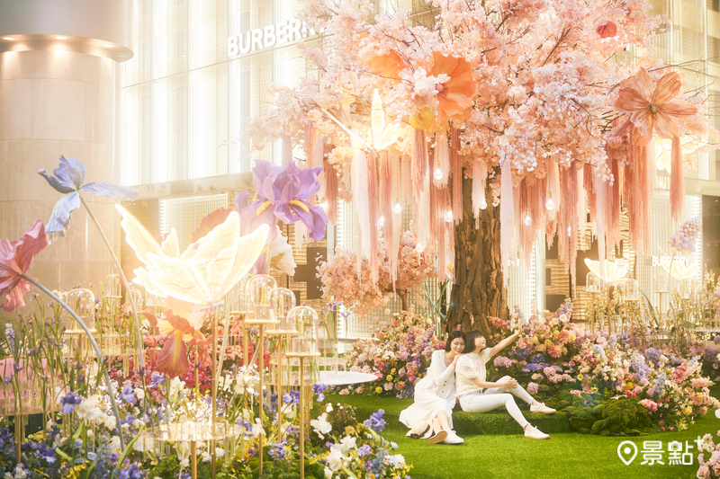 全新「夢幻花園」於台北101四樓都會廣場亮相。（圖／台北101，以下同）