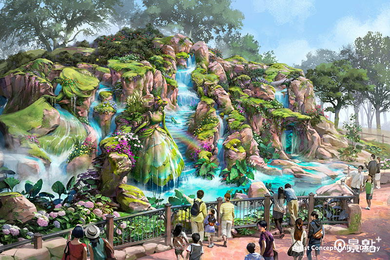 第8座主題園區「夢幻泉鄉」以迪士尼電影為題材，精心構思而成的3個區域及飯店。（圖／Oriental Land Co., Ltd.，以下同）