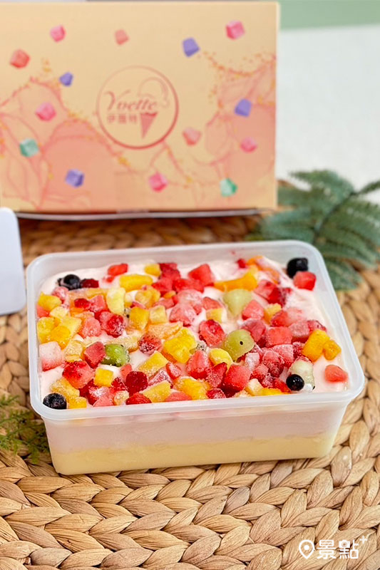 伊薇特晶彩水果冰淇淋寶盒。