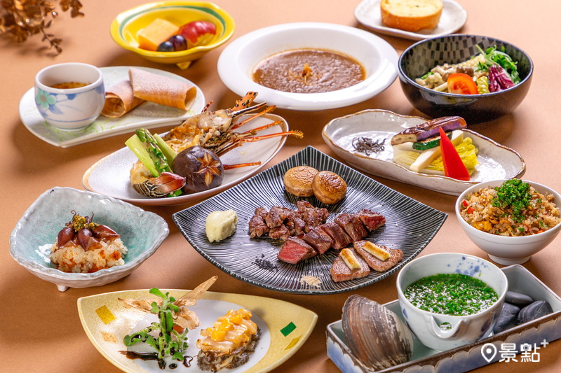 山里日本料理匯集當令頂級食材，母親享用加碼送北海道北寄貝清湯。