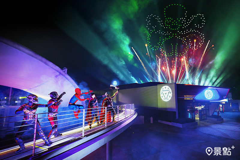 香港迪士尼全新漫威主題夜間無人機表演即日起於明日世界上演！（圖／香港迪士尼樂園，以下同）