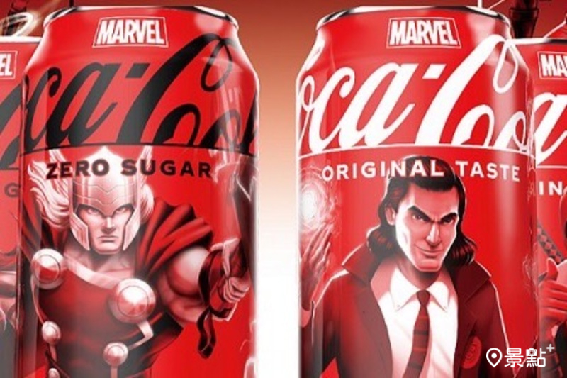 可口可樂與漫威英雄跨界推出16位英雄的聯名包裝。（圖／可口可樂，以下同 ） 