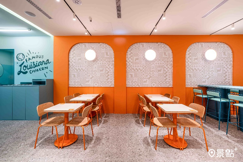 Popeyes®在台首店企圖打造潮味滿滿的用餐空間。