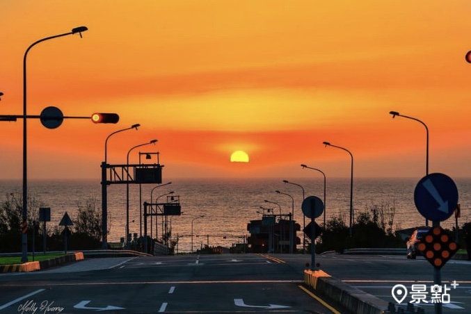 最美日落大道夕陽正拍潮搶拍！期間限定太陽正中央入海景