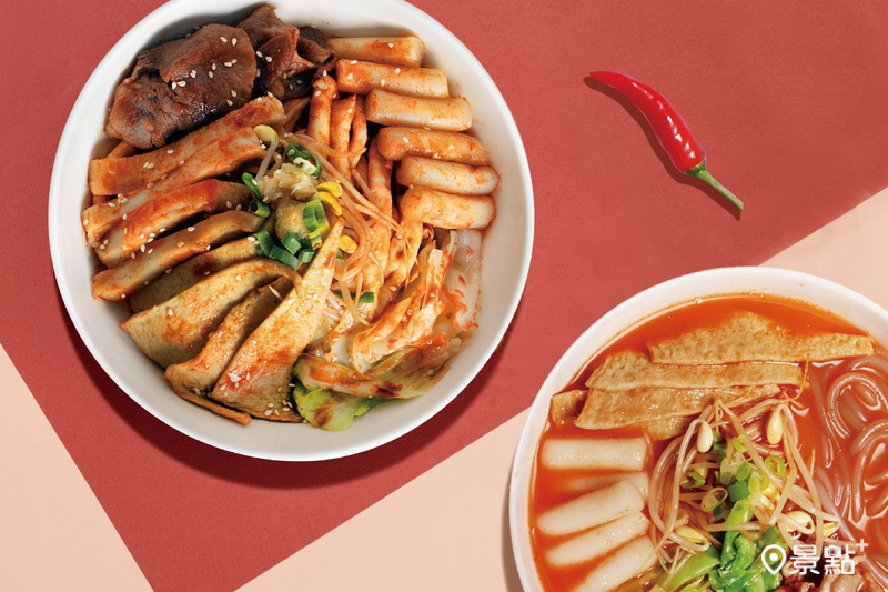 韓式系列以醇香豚骨湯融合韓式辣醬，呈現溫潤的甜辣感。