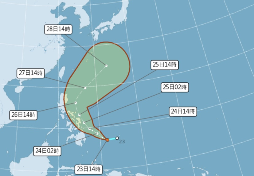 2024年首個颱風24日週五可能生成。（圖 / 中央氣象署）