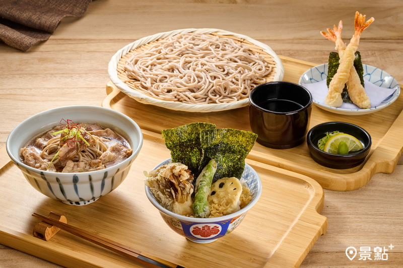 日本天丼金子半之助5/30起推出全新5款蕎麥麵組合。（圖／金子半之助）