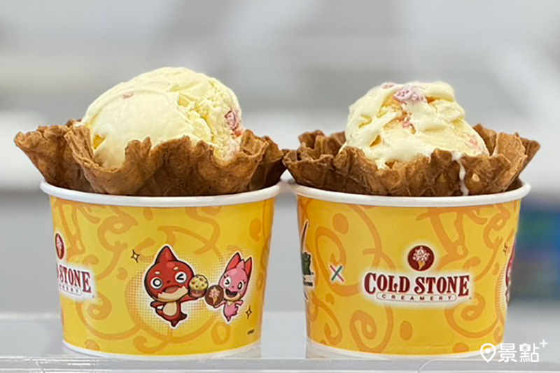 COLD STONE與人氣手遊怪物彈珠聯名，可愛遊戲角色現身杯身。