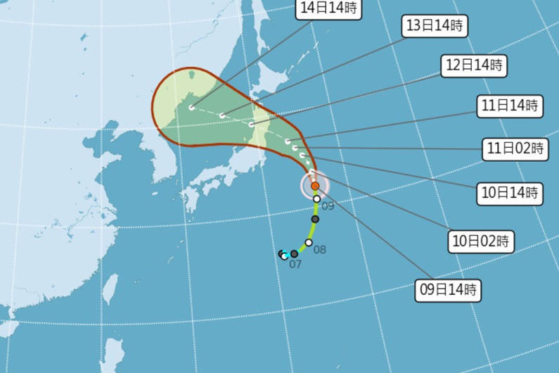 輕颱瑪莉亞朝日本東北前進！處低壓帶水氣增多午後降雨機率高