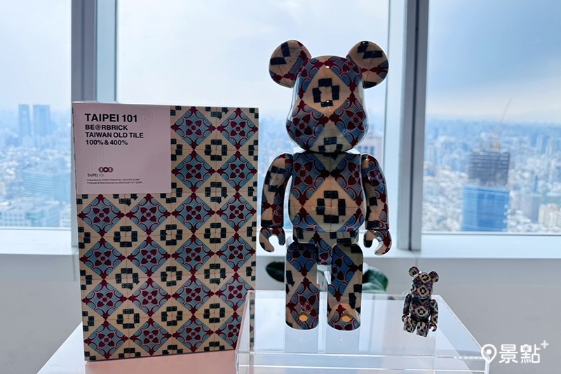 BE@RBRICK X TAIPEI 101聯名台灣花磚款。（圖／景點+ 張盈盈）