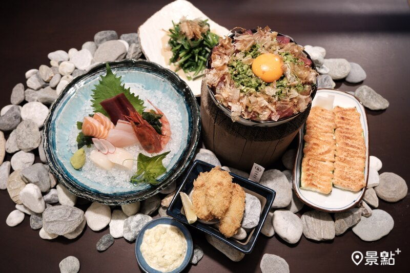 米崙丼飯屋有丼飯、生魚片、炸物等日式料理。