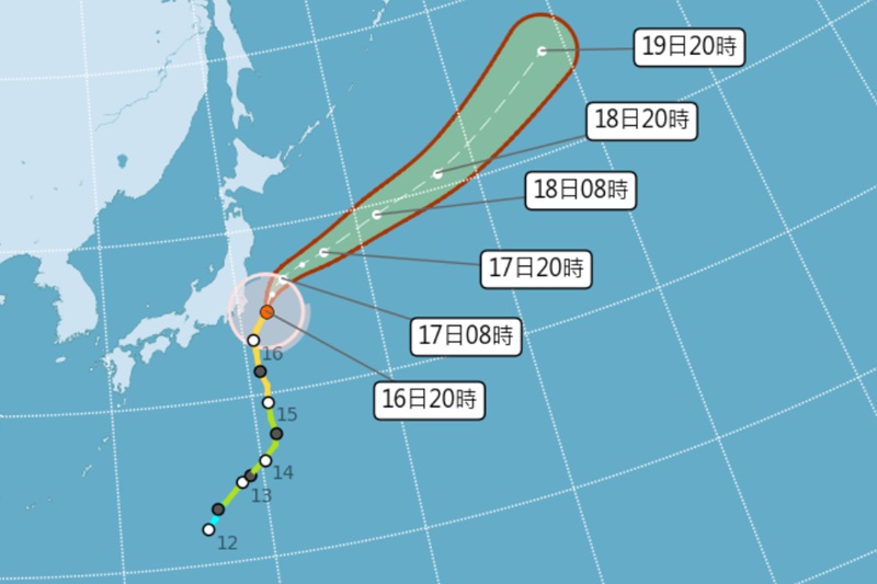 中颱安比擾日本關東地區！全台處於低壓帶易有延時強降雨週末天氣先看