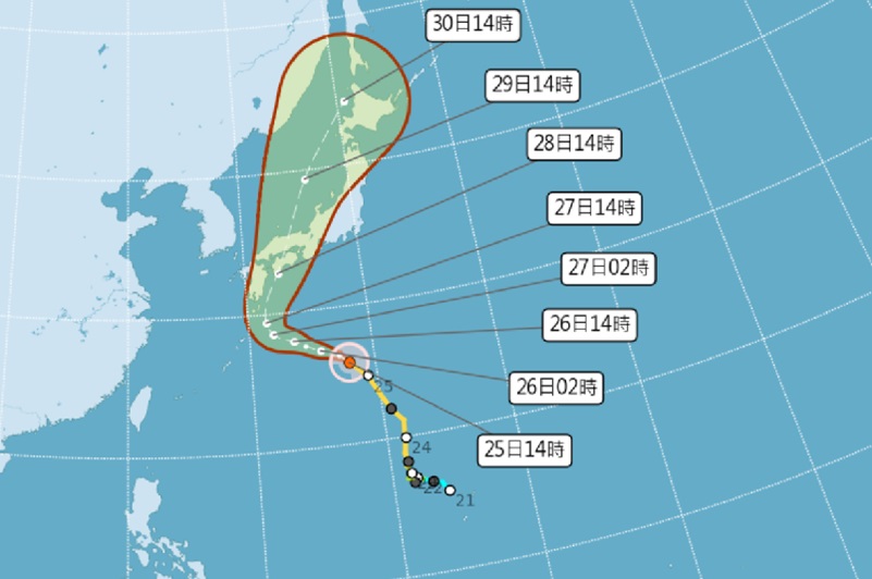 珊珊颱風路線L型直角大迴轉！典型夏季氣候回歸一週天氣先看