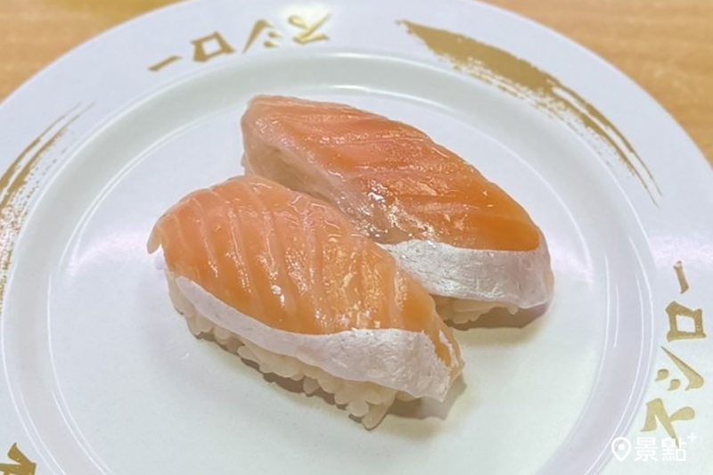  開幕限定！鮭魚腹2貫30元 。