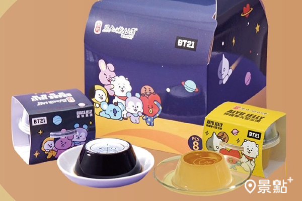 黑丸嫩仙草  BT21造型8入禮盒。