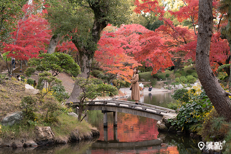 縮景園被列為日本名勝、日本歷史公園百選，是四季賞花的好去處。