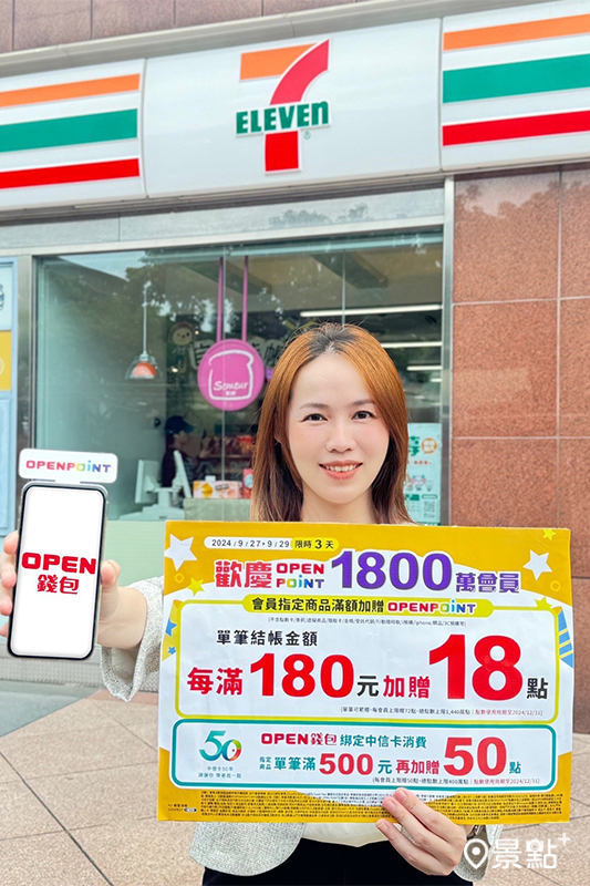 7-ELEVEN祭三大高回饋活動感謝1,800萬位OPENPOINT會員。