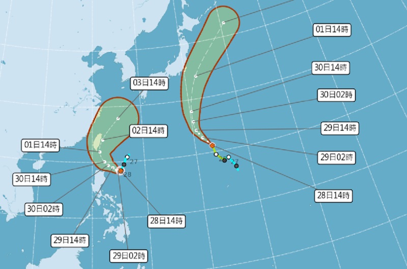 山陀兒颱風生成暴風圈路徑貫穿全台！9縣市颱風假機率激增 國內外旅遊特別注意天氣