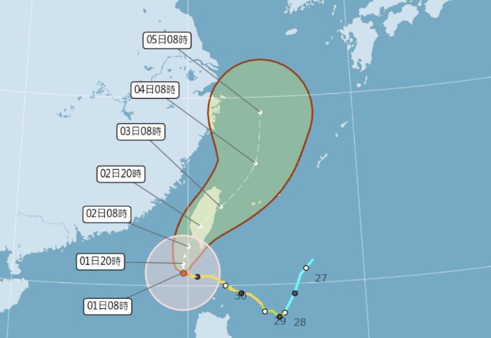 山陀兒轉強颱龜速前進幾乎原地打轉！8縣市颱風假機率公布
