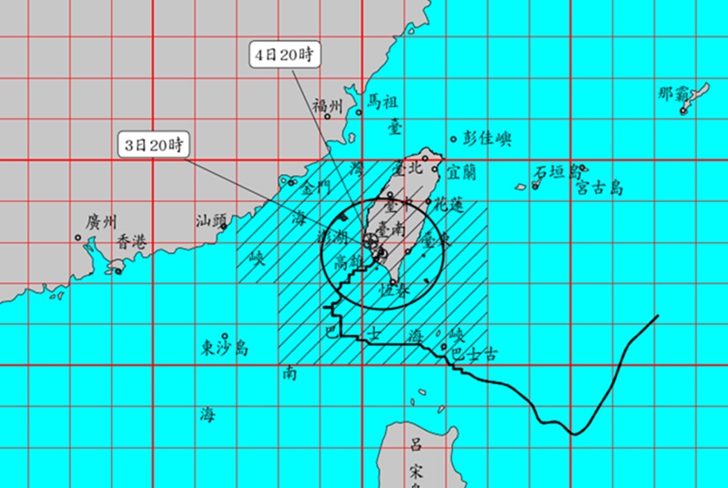 全台3縣市地區週五停班停課！山陀兒轉輕颱高雄上轉打轉 注意外圍環流影響多雨