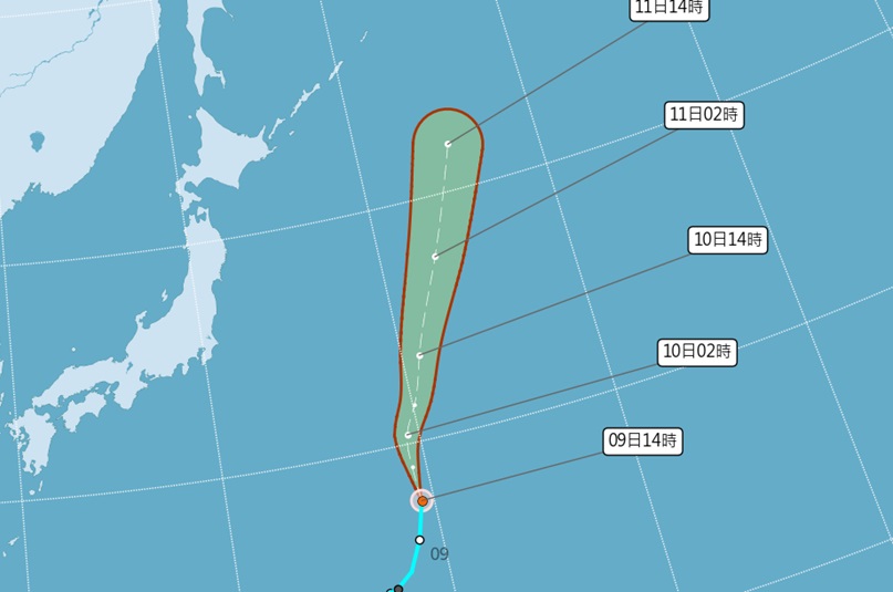 輕度颱風百里嘉生成！東北季風影響雙十國慶日天氣預報先看