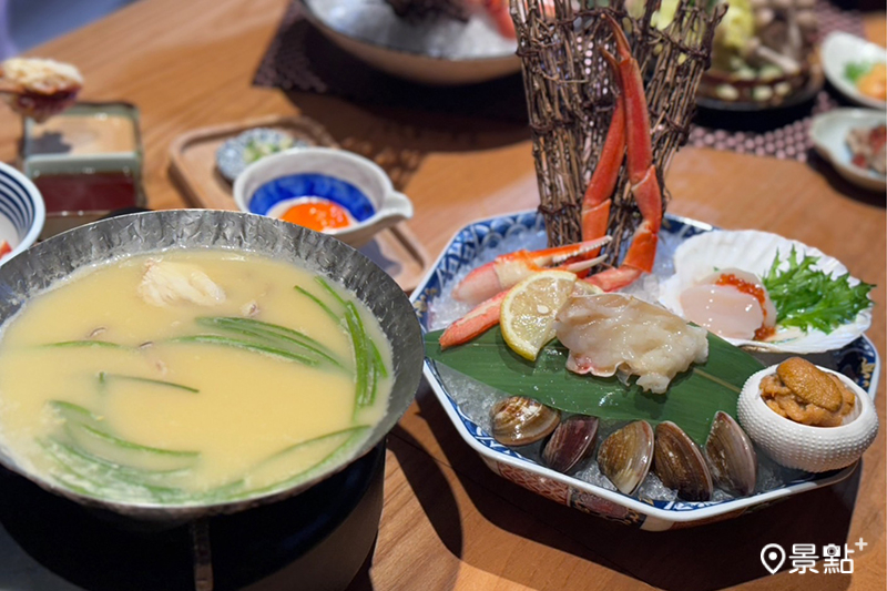 日本橋海鮮丼 辻半即日起推出雙蟹海膽鍋物祭，美味秋蟹必嚐！（圖／景點+ 張盈盈，以下同)