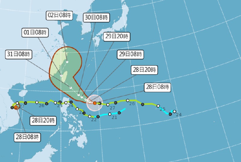 康芮颱風登陸機會高暴風圈擴大！海陸警接連發布時間曝光颱風假可能性提高