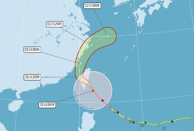 圖 / 中央氣象署